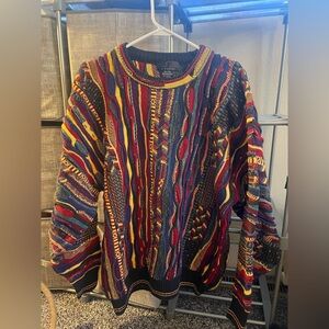 JF J.Ferrar Vibrant Multicolor Crewneck Sweater